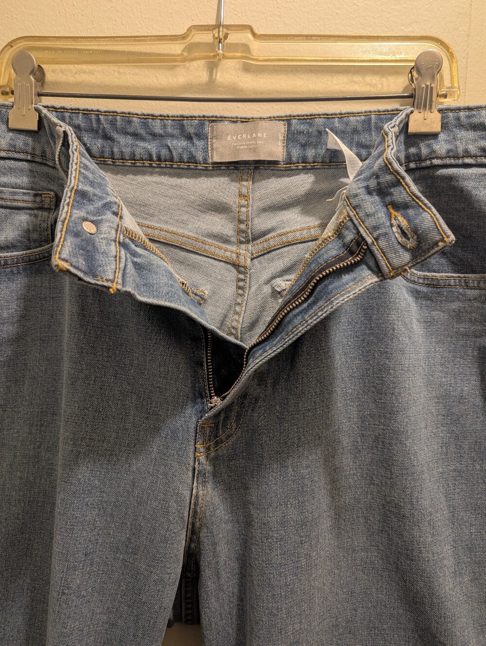 Everlane *NWOT The Curvy Cheeky Jean High-Rise Straight-Leg Medium Blue- 35/20 - Picture 10 of 16